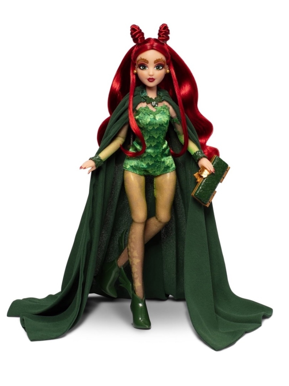 DC Comics Poison Ivy Doll in Green with Red Hair and Gold Accents